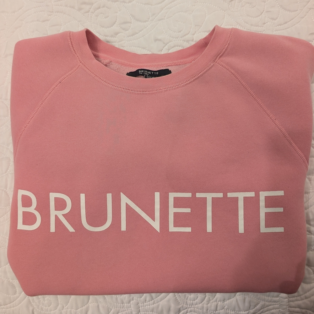 Brunette The Label Pink Crew Neck Sweater